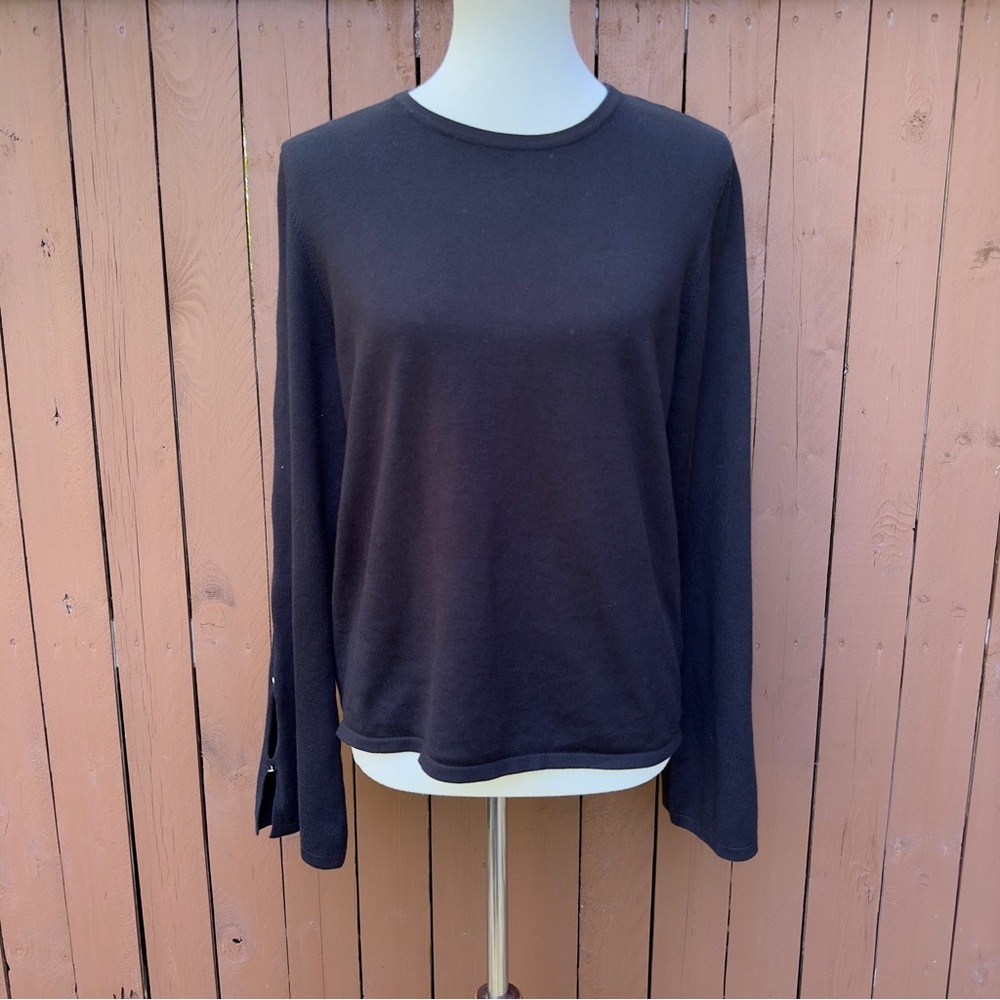 Faith & Zoe | NWT Size XL Black Sweater with Cutout Sleeves from Stitch Fix